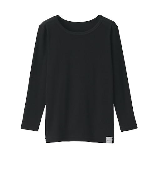 キッズ あったか綿 クルーネック長袖Tシャツ