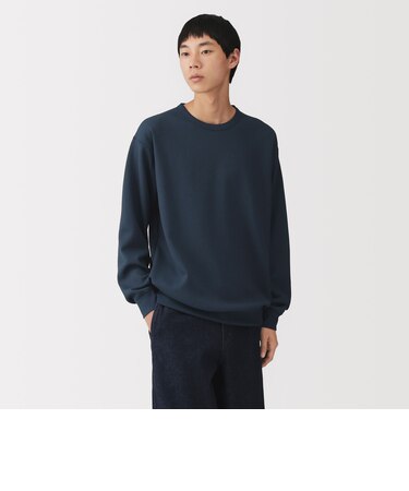 紳士　ＵＶカット乾きやすいワッフルクルーネック長袖Ｔシャツ