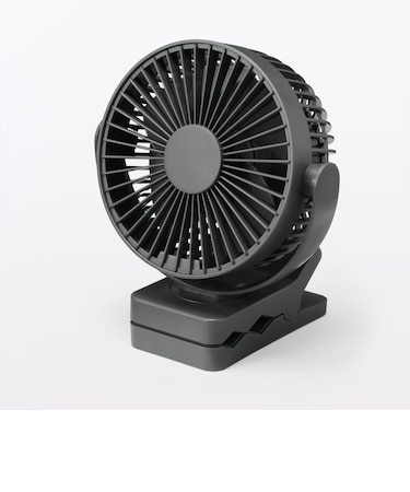 置いても使える　充電式クリップファン