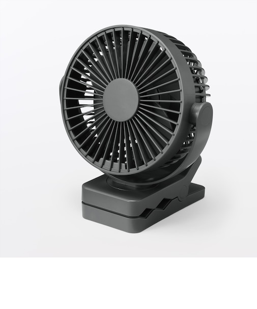 置いても使える　充電式クリップファン