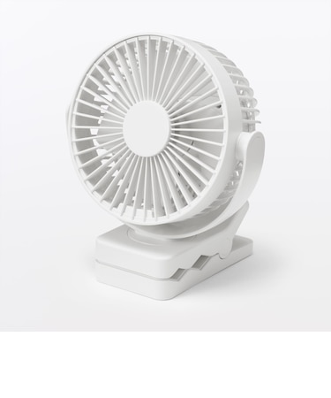 置いても使える　充電式クリップファン