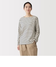 婦人　太番手ボートネック長袖Ｔシャツ