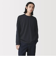 紳士 天竺編みクルーネック長袖Tシャツ