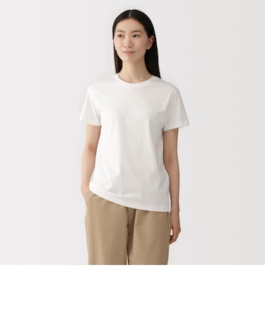 婦人 天竺編みクルーネック半袖Tシャツ