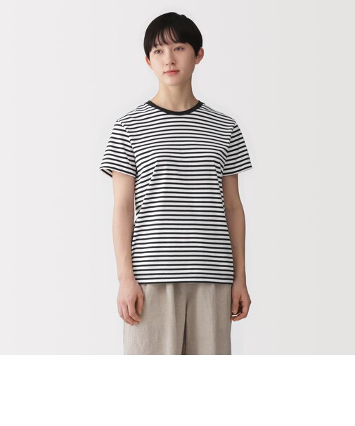 婦人 天竺編みクルーネック半袖Tシャツ