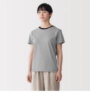 婦人 天竺編みクルーネック半袖Tシャツ