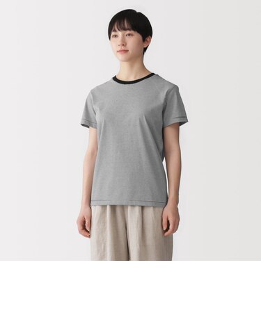 婦人 天竺編みクルーネック半袖Tシャツ
