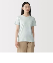 婦人 天竺編みクルーネック半袖Tシャツ