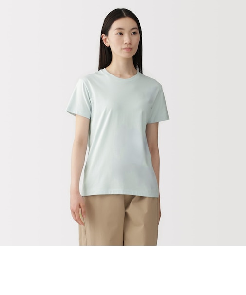 婦人　天竺編みクルーネック半袖Ｔシャツ