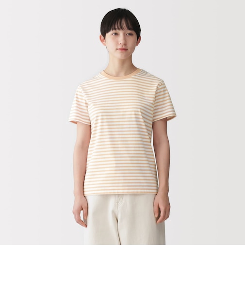 婦人 天竺編みクルーネック半袖Tシャツ
