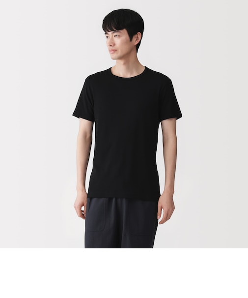 紳士 さらっと綿 クルーネック半袖Tシャツ