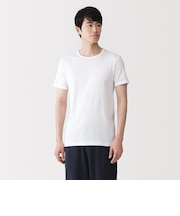 紳士 さらっと綿 クルーネック半袖Tシャツ