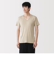紳士 さらっと綿 Vネック半袖Tシャツ