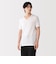紳士　脇に縫い目のない　なめらか　Ｖネック半袖Ｔシャツ