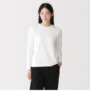 婦人　天竺編みクルーネック長袖Ｔシャツ