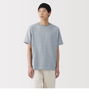 紳士 天竺編みクルーネック半袖Tシャツ(ボーダー)