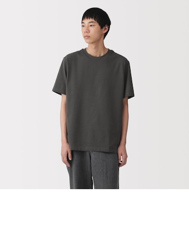 紳士 天竺編みクルーネック半袖Tシャツ(ボーダー)