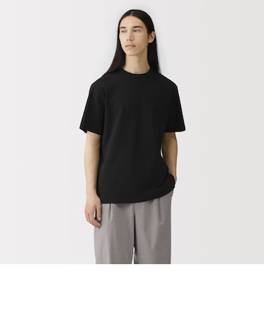 紳士　洗いざらし太番手クルーネック半袖Ｔシャツ
