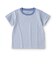 ベビー　あたまするっと　綿天竺編みクルーネック半袖Ｔシャツ　ボーダー
