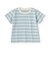 ベビー　あたまするっと　綿天竺編みクルーネック半袖Ｔシャツ　ボーダー
