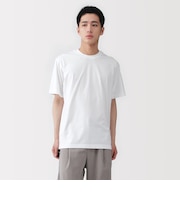 紳士 天竺編みクルーネック半袖Tシャツ