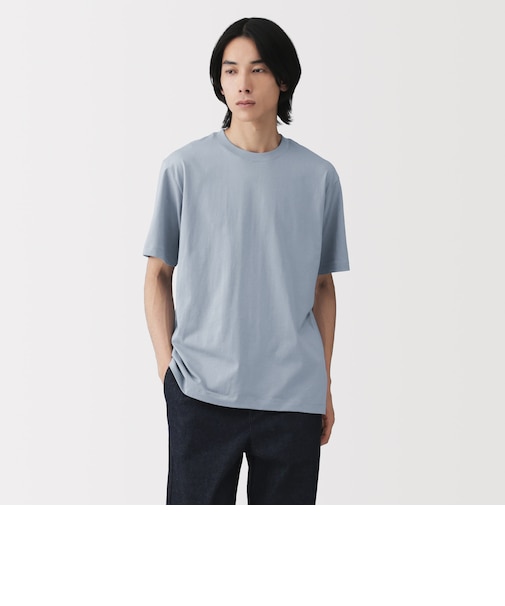 紳士　天竺編みクルーネック半袖Ｔシャツ