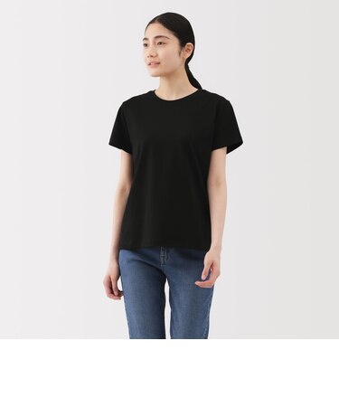婦人 天竺編みクルーネック半袖Tシャツ
