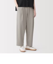 婦人 スムースポンチイージーテーパードパンツ