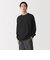 紳士　素材に還るワッフル編みクルーネック長袖Ｔシャツ
