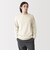 紳士　素材に還るワッフル編みクルーネック長袖Ｔシャツ