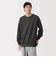 紳士　素材に還るワッフル編みクルーネック長袖Ｔシャツ