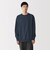 紳士　素材に還るワッフル編みクルーネック長袖Ｔシャツ