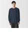 紳士　素材に還るワッフル編みクルーネック長袖Ｔシャツ