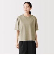 婦人 涼感UVカットクルーネックワイド半袖Tシャツ