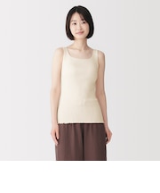 婦人 なめらかリブブラタンクトップ