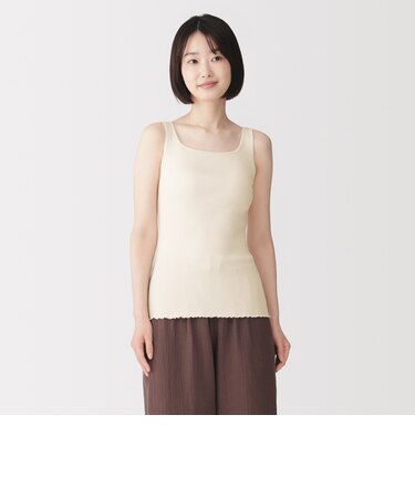 婦人　なめらかリブブラタンクトップ