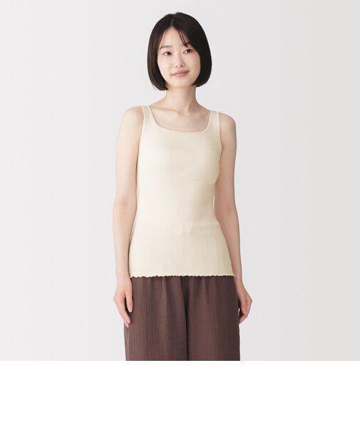 婦人　なめらかリブブラタンクトップ