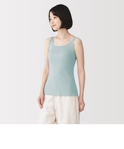 婦人 なめらかリブブラタンクトップ
