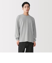 紳士　洗いざらし太番手クルーネック長袖Ｔシャツ