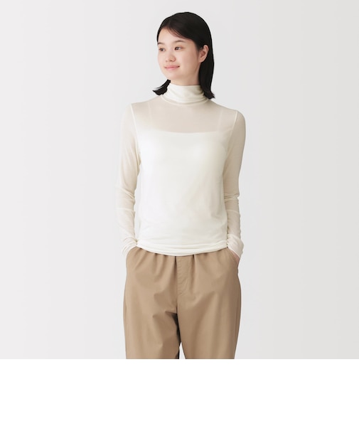 婦人　シアータートルネック長袖Ｔシャツ