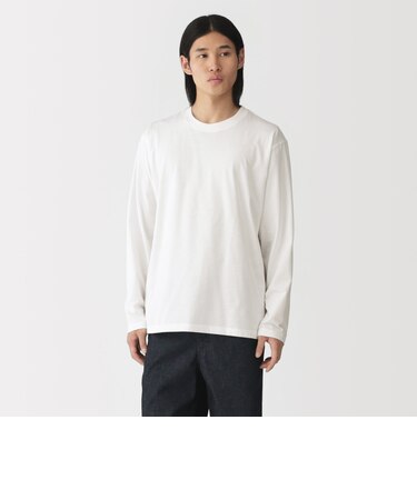 紳士　天竺編みクルーネック長袖Ｔシャツ
