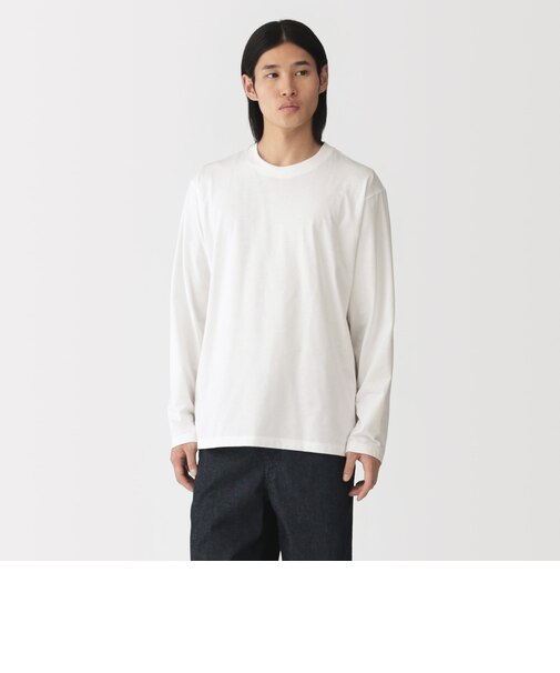 紳士　天竺編みクルーネック長袖Ｔシャツ