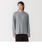 紳士　天竺編みクルーネック長袖Ｔシャツ