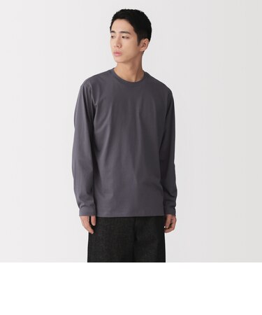 紳士　天竺編みクルーネック長袖Ｔシャツ