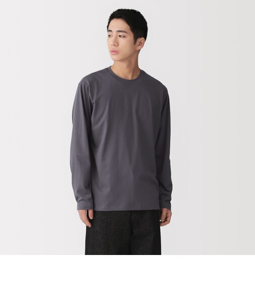 紳士　天竺編みクルーネック長袖Ｔシャツ