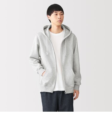 紳士 裏起毛スウェットフルジップパーカ