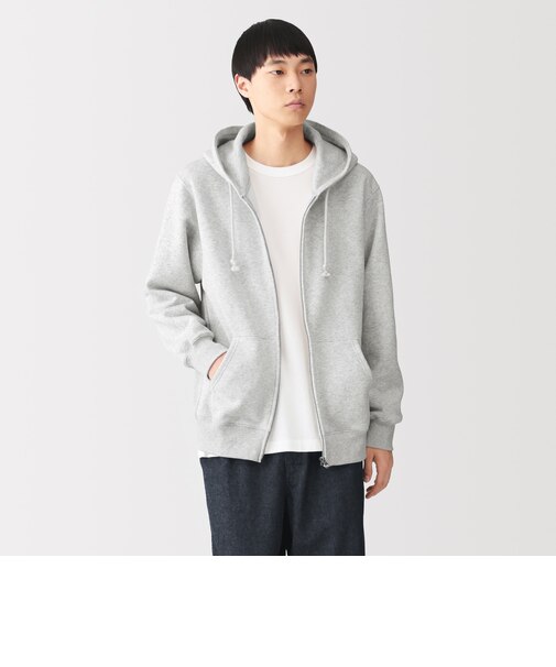 紳士 裏起毛スウェットフルジップパーカ