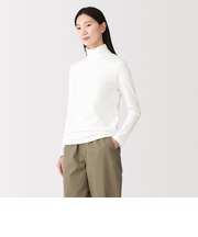 婦人　起毛フライス編みタートルネック長袖Ｔシャツ