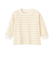 ベビー　あたまするっと両面起毛クルーネック長袖Ｔシャツ