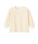 ベビー　あたまするっと両面起毛クルーネック長袖Ｔシャツ